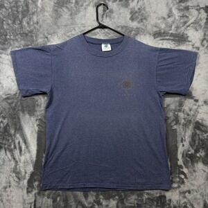 Kingstree Classic T-Shirt Mens L Blue Vintage Nautical Sailboat Map USA